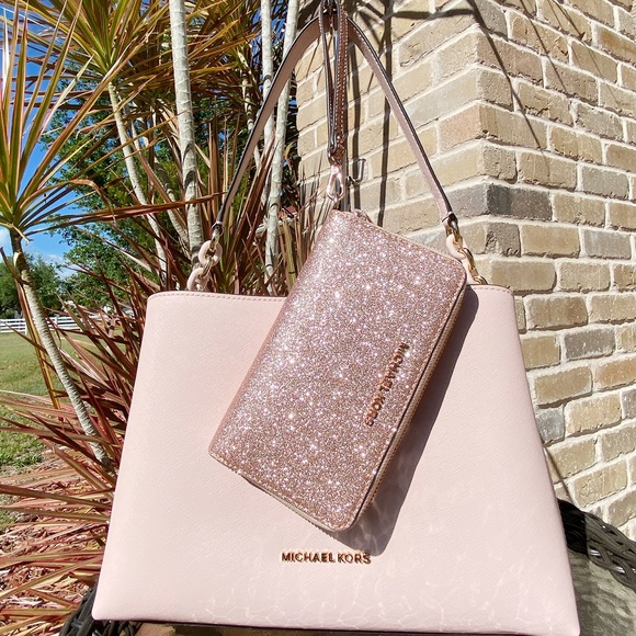 BUNDLe Michale kors large satchel & wallet PINK - Picture 1 of 8